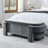 Cineus Oval Fabric Upholstered Storage Ottoman-110842519