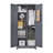 Metal Lockers, Cleaning Tool Cabinets With Locking Doors, High Broom Tool Storage Cabinets, Adjustable Shelves, Large Cabinets For Kitchens, Offices, Shops.