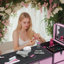 Portable Nail Art Table W/ LED Mirror, Bluetooth, Lockable Drawers, Telescopic Pole - Folding Manicure Station For Salons-1666916441