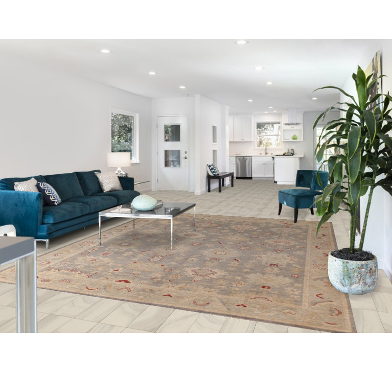 Vegetable Dye Oushak Turkish Area Rug 10