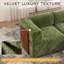 Modern Corner Sofas Oversize 256cm Chenille Sectional Sofa with Ottoman-1936982077
