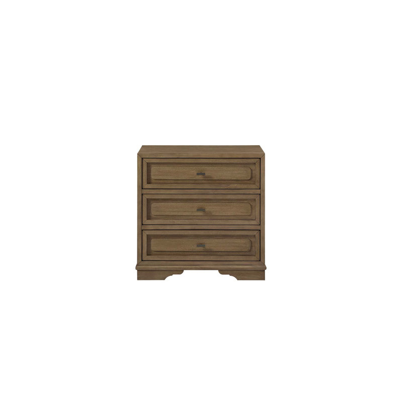 3-Drawer Nightstand - Almond, Almond