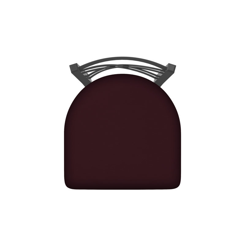 Catalina 18'' H Upholstered Metal Side Chair, Pewter, Vinyl-Canter Bordeaux
