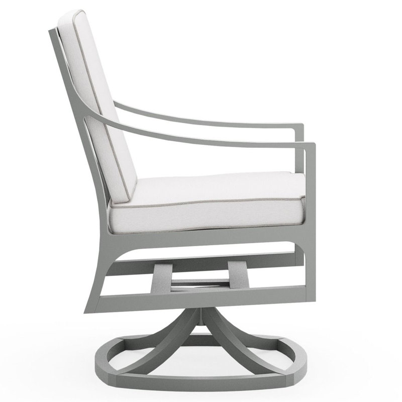 Woodard Swivel Rocking Dining Arm Chair - Thumbnail 3