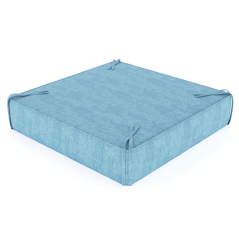Sunbrella® Outdoor Ottoman Cushion, Cast Horizon Sunbrella® Plainweave