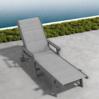 Ensemble de 2 chaises longues portatives de patio portatives, piscine réglable en PEHD