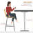 Dashel Rattan Bar Stools Set Of 2, 26" Counter Height Barstools, Boho Kitchen Island Stools With Breathable Wicker Seat And Back