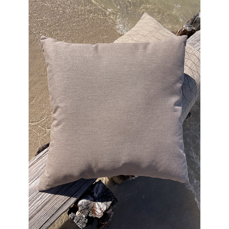 Square Indoor/Outdoor Pillow Cover & Insert, 20" x 20", Mocha