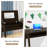 Corrigan Studio Vanity Table With Flip Mirror Writing Computer Desk Storage Drawer Walnut