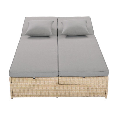 Chaise longue inclinable longue avec coussins 77,95 po
