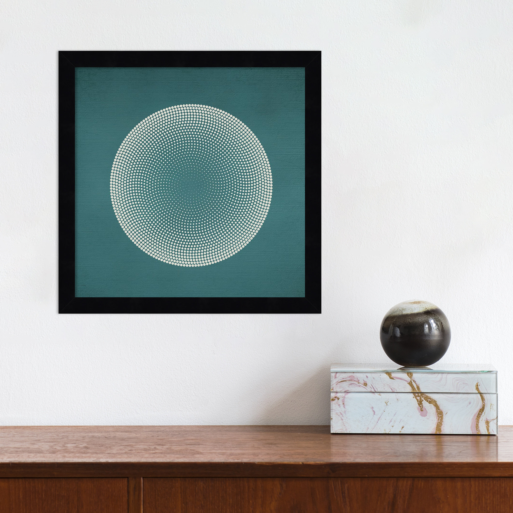 Circles by Incado, 13" H x 13" W x 1" D, Black