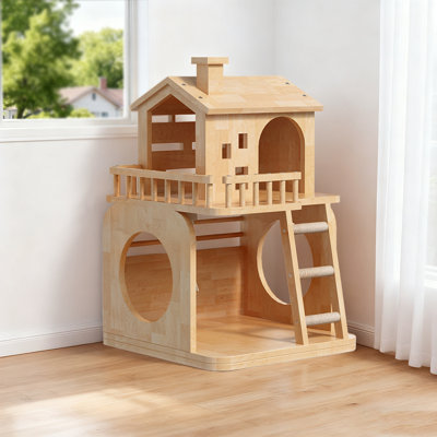 Simple Style Solid Wood Cat Tree