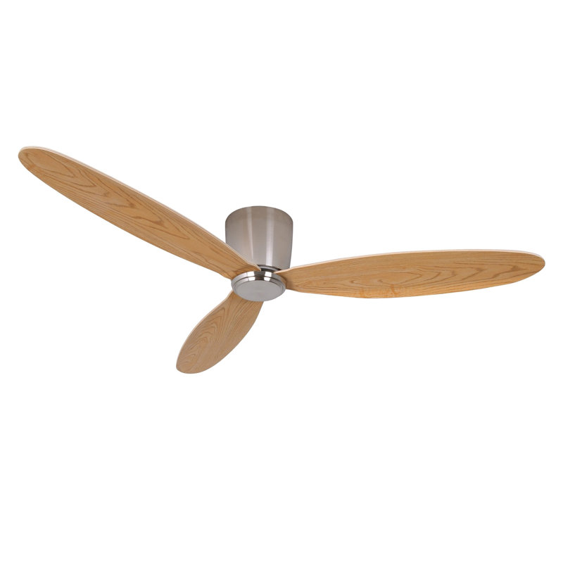 Abordale 132'' Ceiling Fan, Chorme with Oak Blades