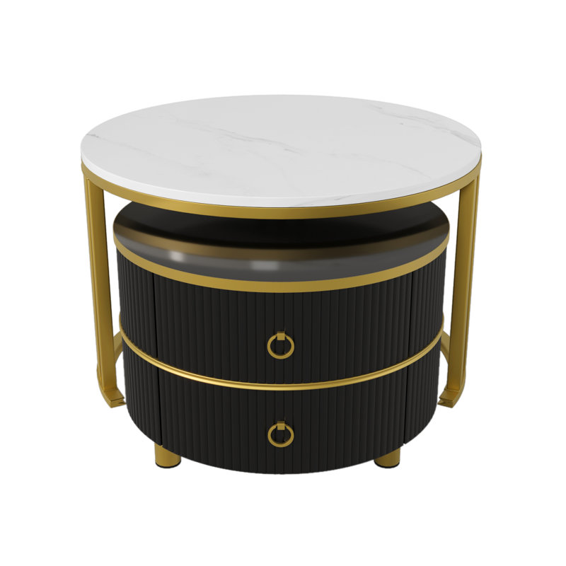 Coffee Table with Storage, Black