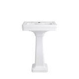 Fitzgerald 28 Inch Pedestal Bathroom Sink - Three Faucet Holes