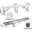 Banc de soccer pliable en résine Armar, banc de jardin, table pliante étroite 6 places, banc pliable de 1,4 pi