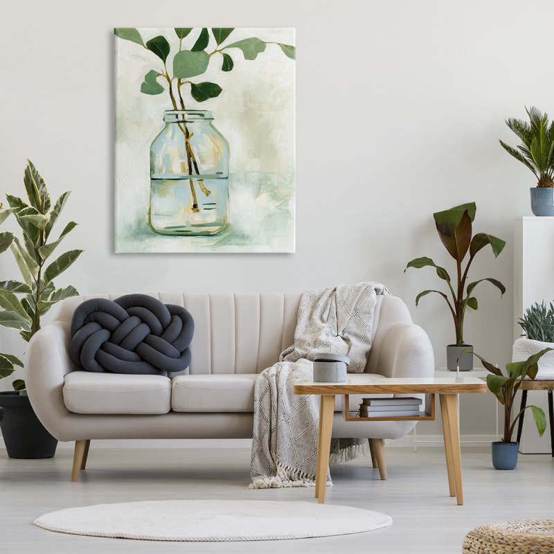 «Green Eucalyptus Branch», H 48 po x l 36 po, Toile tendue