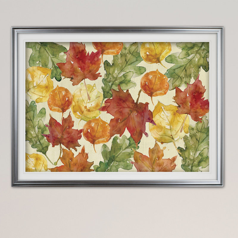 « automne leaves » par carol robinson print, H 20 po x l 24 po x P 1,5 po, Cadre noir