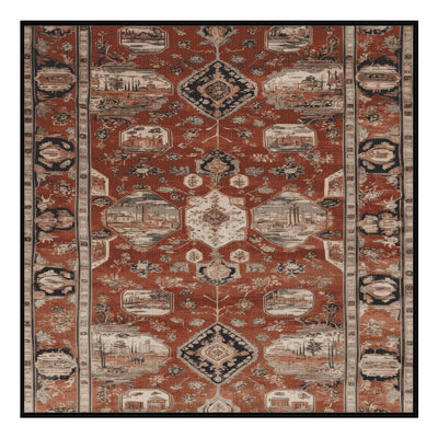 Machine Washable Persian Brown Area Rug
