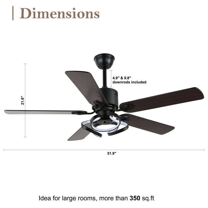 Ventilateur de plafond Classic Classic, Noir mat