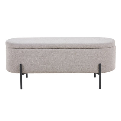 Akkash 110cm Wide Oval Ottoman with Storage
