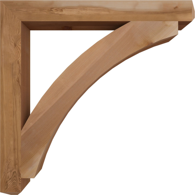 3 1/2"W x 38"D x 38"H Thorton Craftsman Smooth Bracket, Western Red Cedar, 38" H x 4" W x 38" D, Western Red Cedar (Smooth)