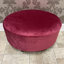 Stylish Callan 40cm Velvet Oval Ottoman – Luxurious Solid Colour Footstool for Office, Living Room & Bedroom Décor-36297242