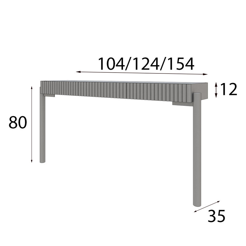 Console Table, 31.5" H x 39.37" W x 13.78" D