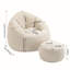 Fauteuil à billes souple avec repose-pieds-566880327