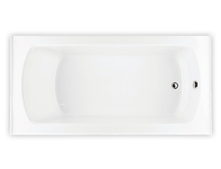 Meridian 72'' L Soaking Bathtub, Left