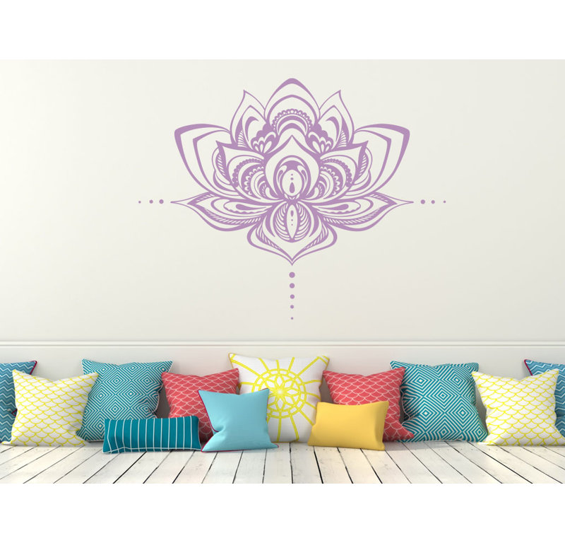 Décalcomanie murale fleur lotus Natazhat, Violet