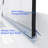 45" W X 72" H Frameless Hinged Shower Door 1/4" Clear Tempered Glass Chrome Finish