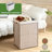 Hand Woven Wicker and Canvas Laundry Hamper-99141435