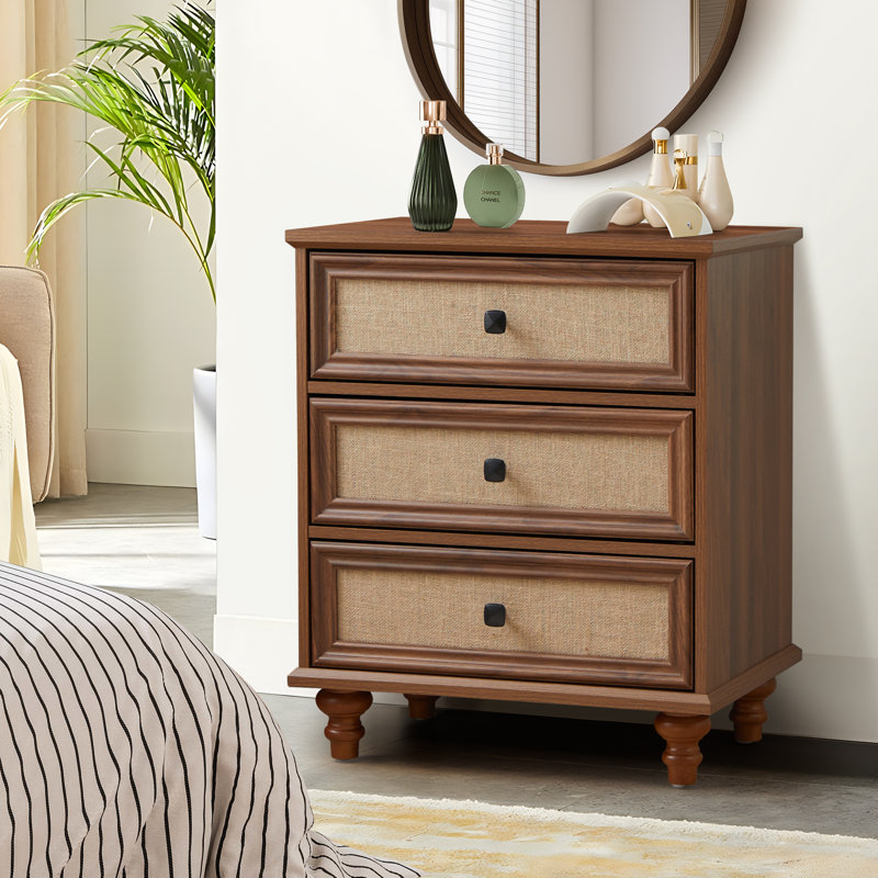 3 - Drawer Accent Chest, Walnut