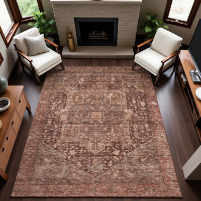 Tapis médaillon lavable de qualité supérieure AMF1240