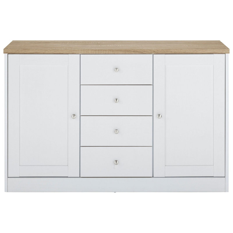 Maya 120cm Sideboard, White/Oak