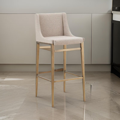 Cid Kinn Upholstered Counter Stool with Metal Frame