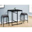 Modern 32" Rectangular Counter Height Table, Black Laminate, Fascinating Kitchen Feature Dining Height, Unusual Spot