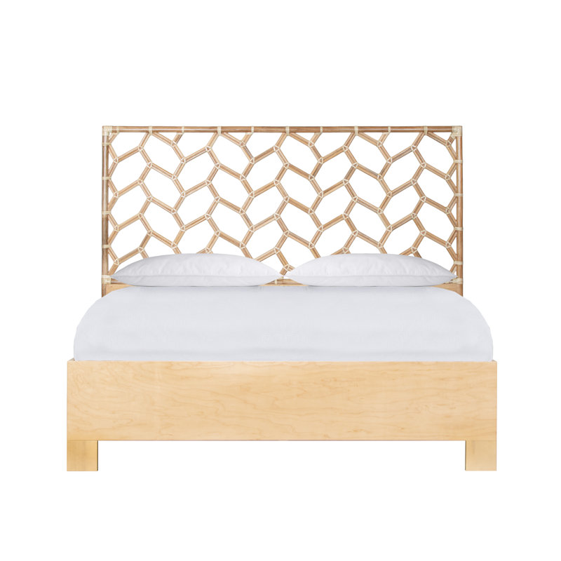 Silas King Platform Bed, Light Blue, Natural, King