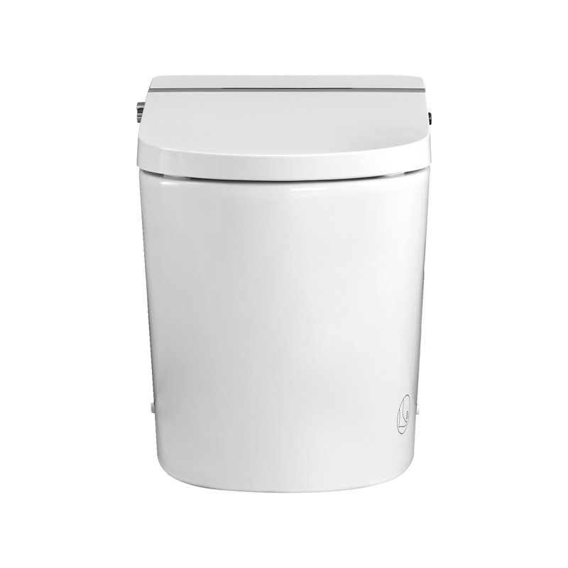Bidet de toilette intelligent avec siège chauffant, buse autonettoyante, capteur de pied, télécommande, capteur à DEL