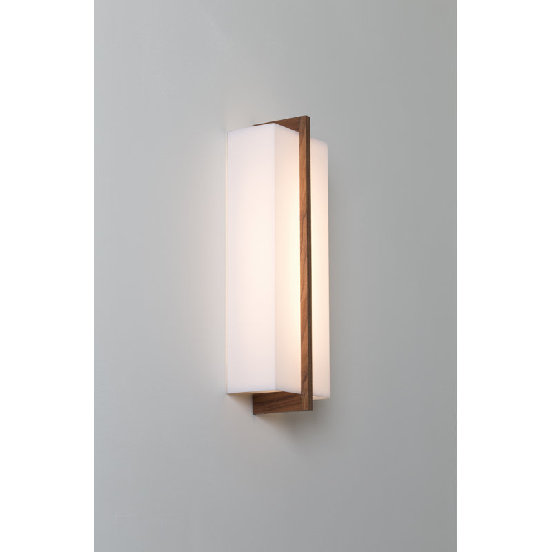 Via LED Dimmable Flush Mount Sconce, Walnut, 3500, 277 V