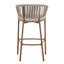 Tabouret de bar ergonomique ergonomique en métal et rotin pour terrasse et café