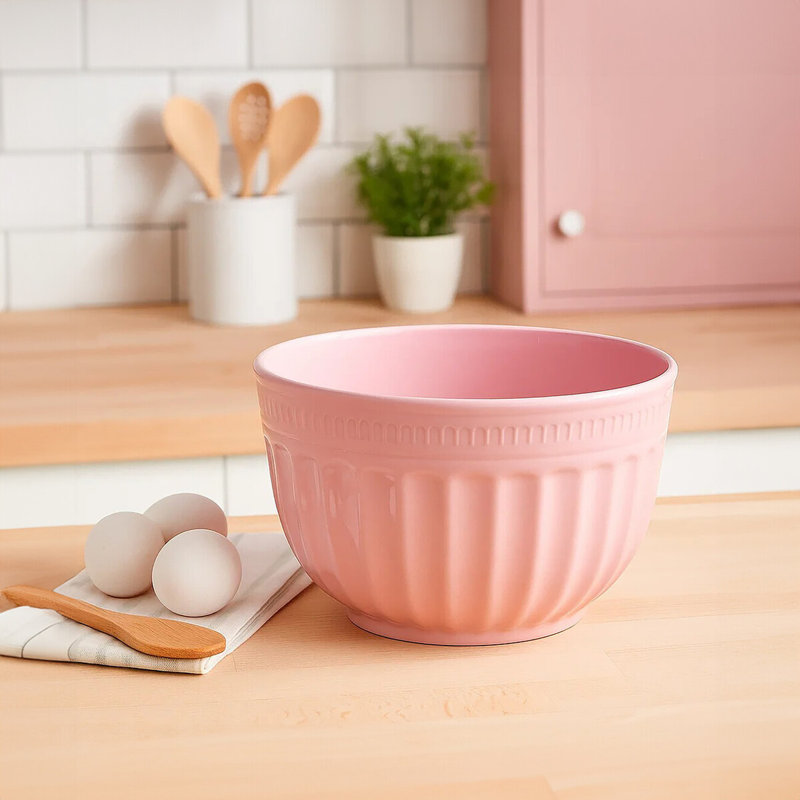 Extra Large Melamine Mixing Bowl, Pink, 21 Cm
