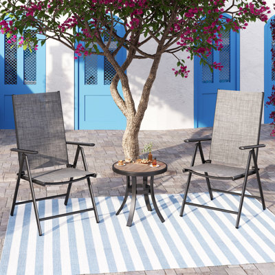 Leonard Metal Outdoor Dining Reclining Armchair