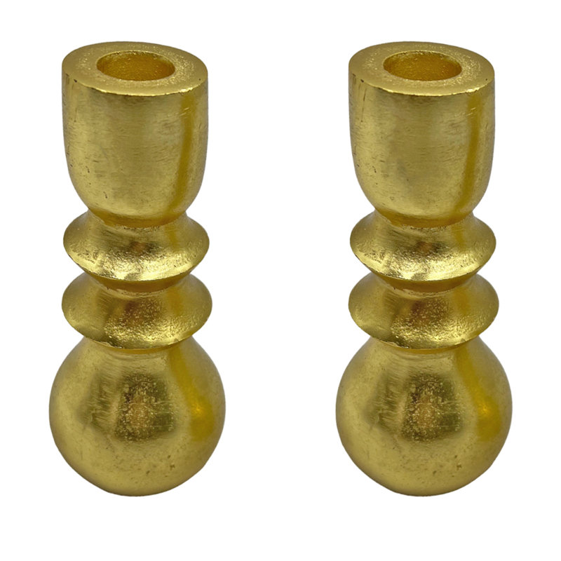 Chandelle effilée en aluminium 6,5 "H, Or