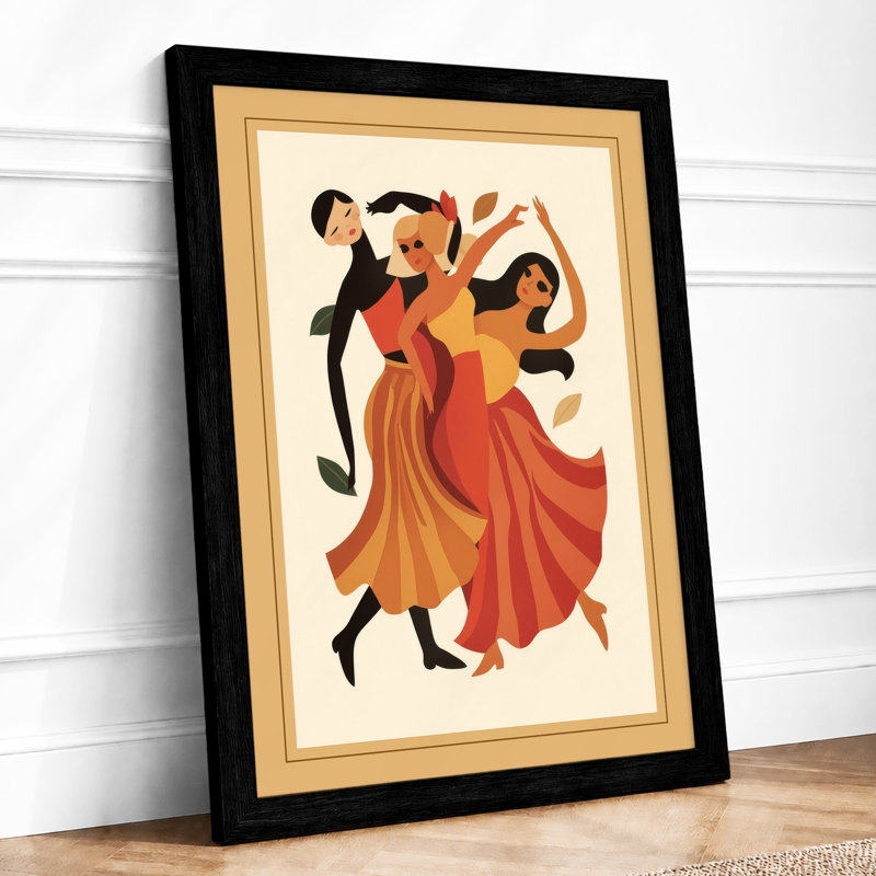 Dancing In Motion Art Deco - Print, A2 - 59.4 x 42.0 cm, Black