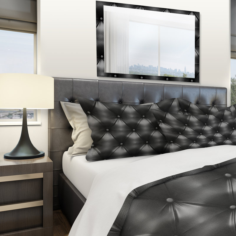 Ensemble de housse de couette en cuir designart luxe classic, Housse simple + 1 taie décorative