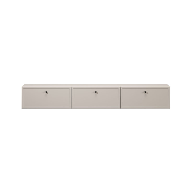 Bagga Unfinished TV Stand for TVs up to 77", Cream/Beige/Black