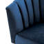 Chaise d'appoint Colla en velours bleu minuit et finition dorée