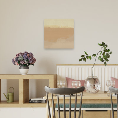 Warm Tonal Layers Abstract Contemporary Minimalist Landscape Nature Wall Art Print